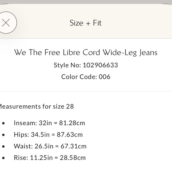 Free People Libre Cord Wide-Leg Pants Chili Oil 28 - Picture 8 of 9